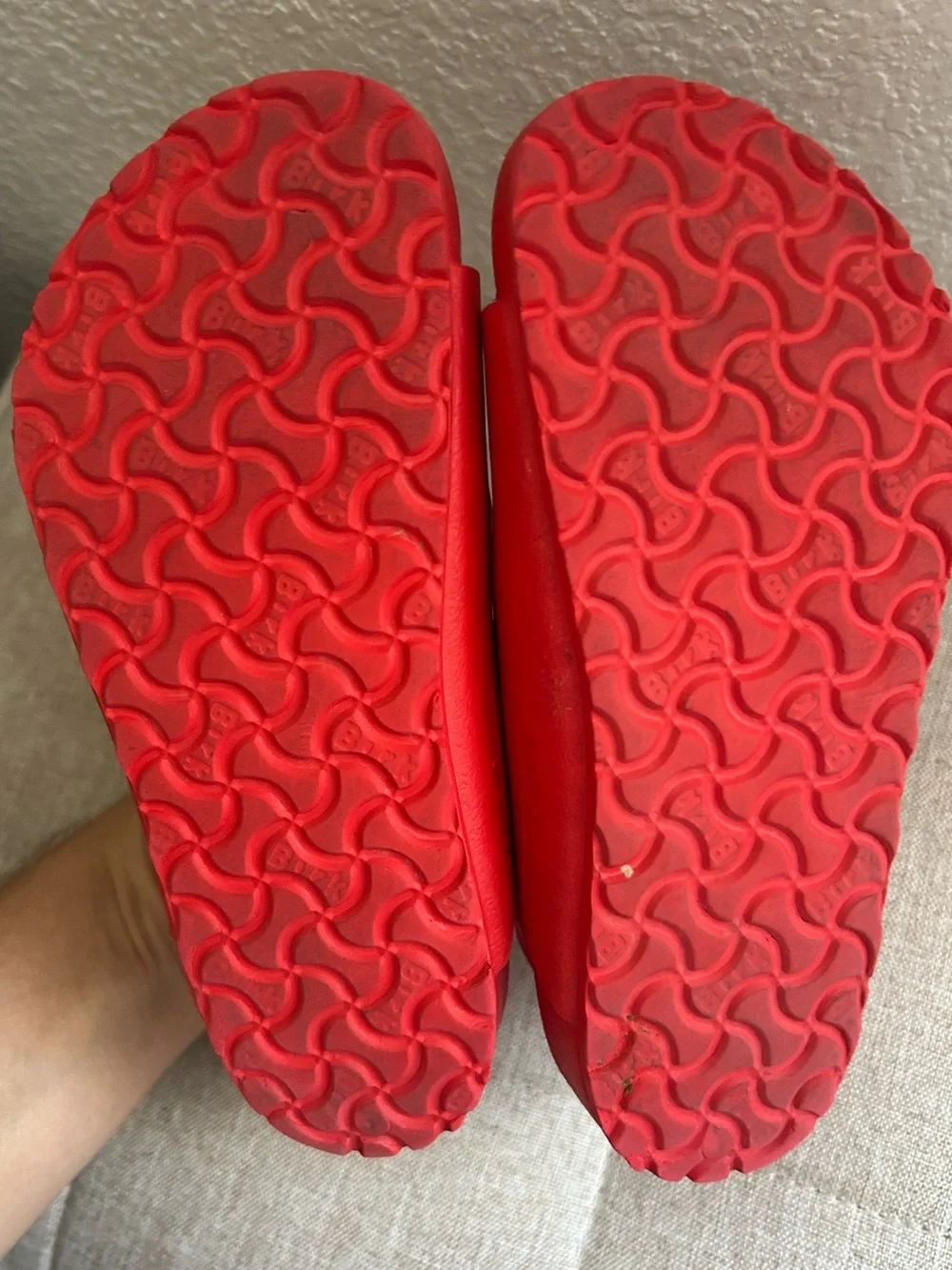 Birkenstock Kids Red Two-Strap EVA Sandals size 28
